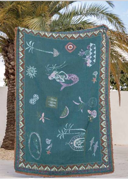 Sea Song Mermaid Art throw