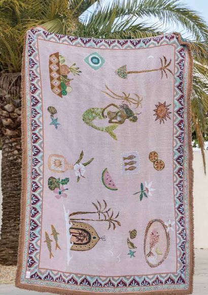 Sea Song Mermaid Art throw