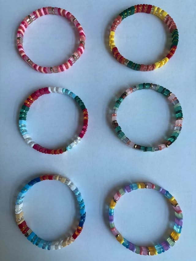 Trio Rouge - tutti frutti bracelets