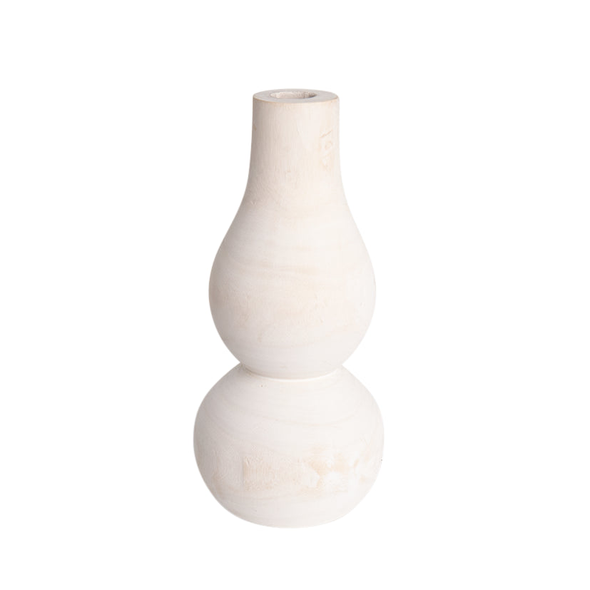 Whitewash Wooden Decor Vase