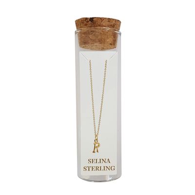 Bottled Letter Necklace -gold